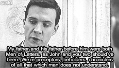 darlingsashi:  Yeah, the union of John and Mary Winchester - very big deal upstairs,