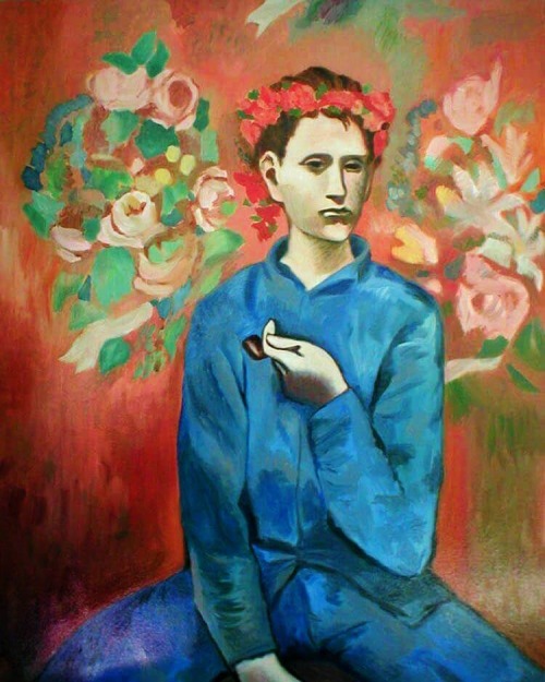helenart555: Pablo Picasso. Ragazzo co la pipa. 1905.