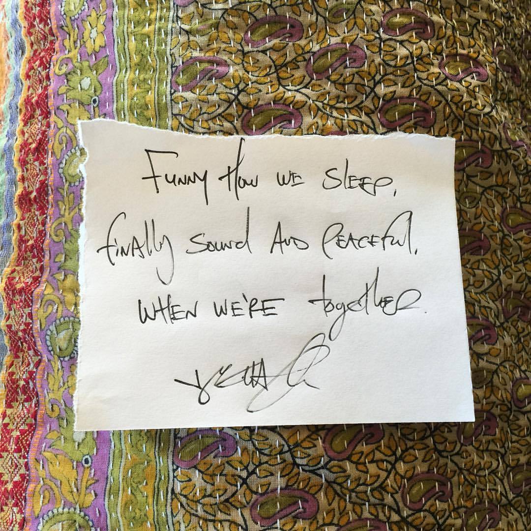 tylerknott:  “Funny how we sleep, finally sound and peaceful, when we’re