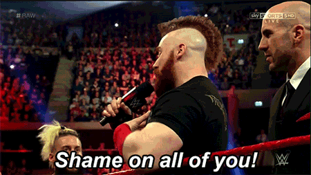 iteamhelena:  Sheamus got geniunely surprised when he slapped Cesaro XD And they worked that moment perfectly!
