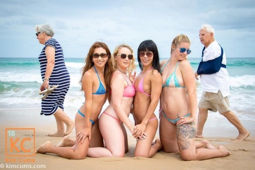 Porn Pics When your #bikinicrew is posing on the beach