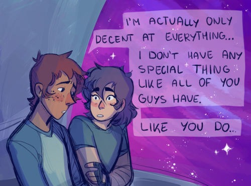 lavenderdreamer13:hi, can I get some more of uhhhhh mutual comfort Klance in season 4?