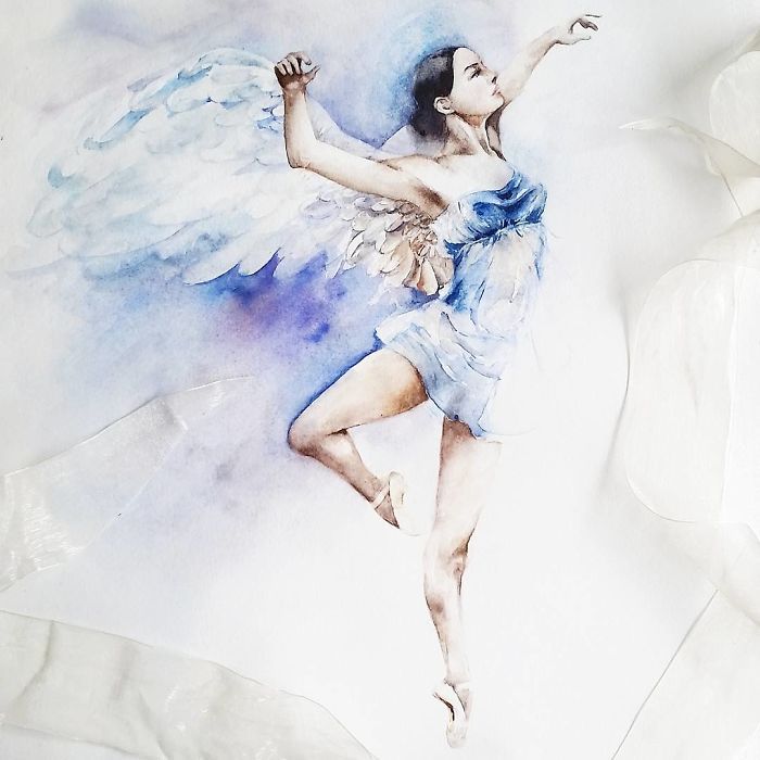 wordsnquotes:  Ballet Watercolor Illustrations by Yulia Shevchenko Russian artist