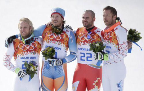 I am so thankful for Winter Olympic bulges.  The tight suits combined with cold weather shrinkage?  