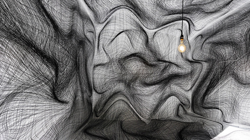 itscolossal:Vertigo-Inducing Room Illusions by Peter Kogler