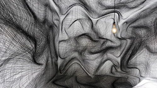 itscolossal:Vertigo-Inducing Room Illusions by Peter Kogler
