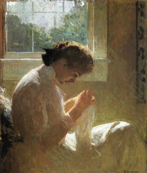 frank-benson: The Sunny Window, 1919, Frank W. Bensonhttps://www.wikiart.org/en/frank-w-benson/the-s