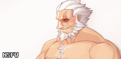 bravehardt:  Click Thumbnail or here for full viewI haven’t seen a whole lot of young Reinhardt art so here you go &lt;3