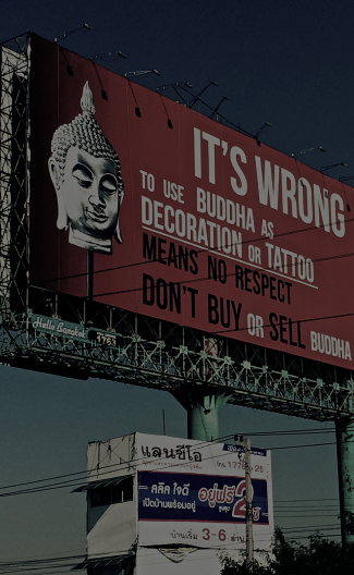 aellagirl:  lockmess-monster:nightoesphere:guyletatooer:   Welcome to Thailand  Hello Bangkok ! December 2014   I  agree so much.  Unless you consider Buddha part of your main ideologies.  Practice what you preach (wear/share/make obvious).  Notice how