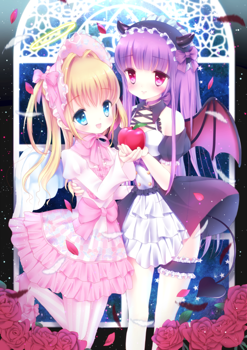 yuyucocco: ପ Forbidden fruit ଓ 天使に恋してしまった悪魔のイメージです。