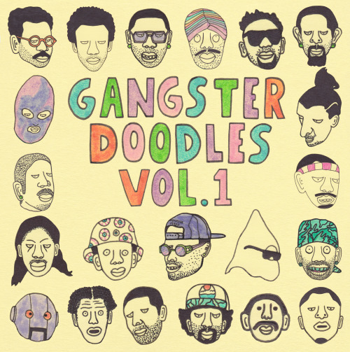 “Gangster Doodles Vol. 1” by G. Doodles 48-pages / full color, 6”x6” / limited edition of 100.  All orders will include a free signed print  10 of the first 50 orders will be randomly selected to receive an original drawing by G. Doodles.