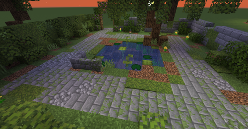 minecraft-inspo: Overgrown garden suggested by @readerxyourfave