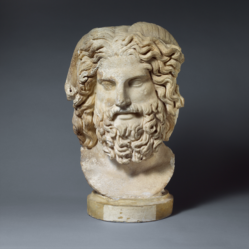 greekromangods:Head of Zeus AmmonRoman; Imperial, ca. AD 120–160MarbleThe Metropolitan Museum 