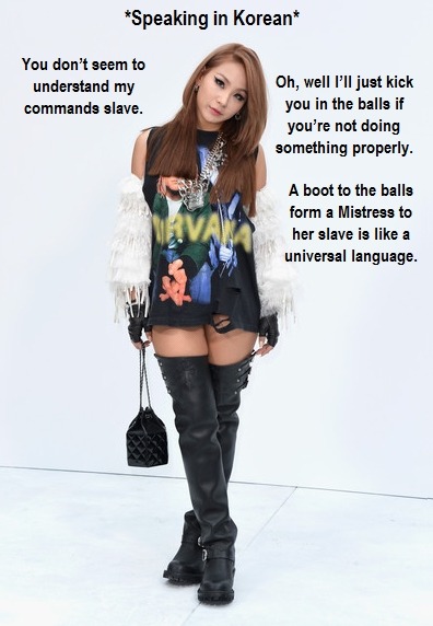 Anon asked: Can you please do one of LC ballbusting? Lee Chaerin is her real name