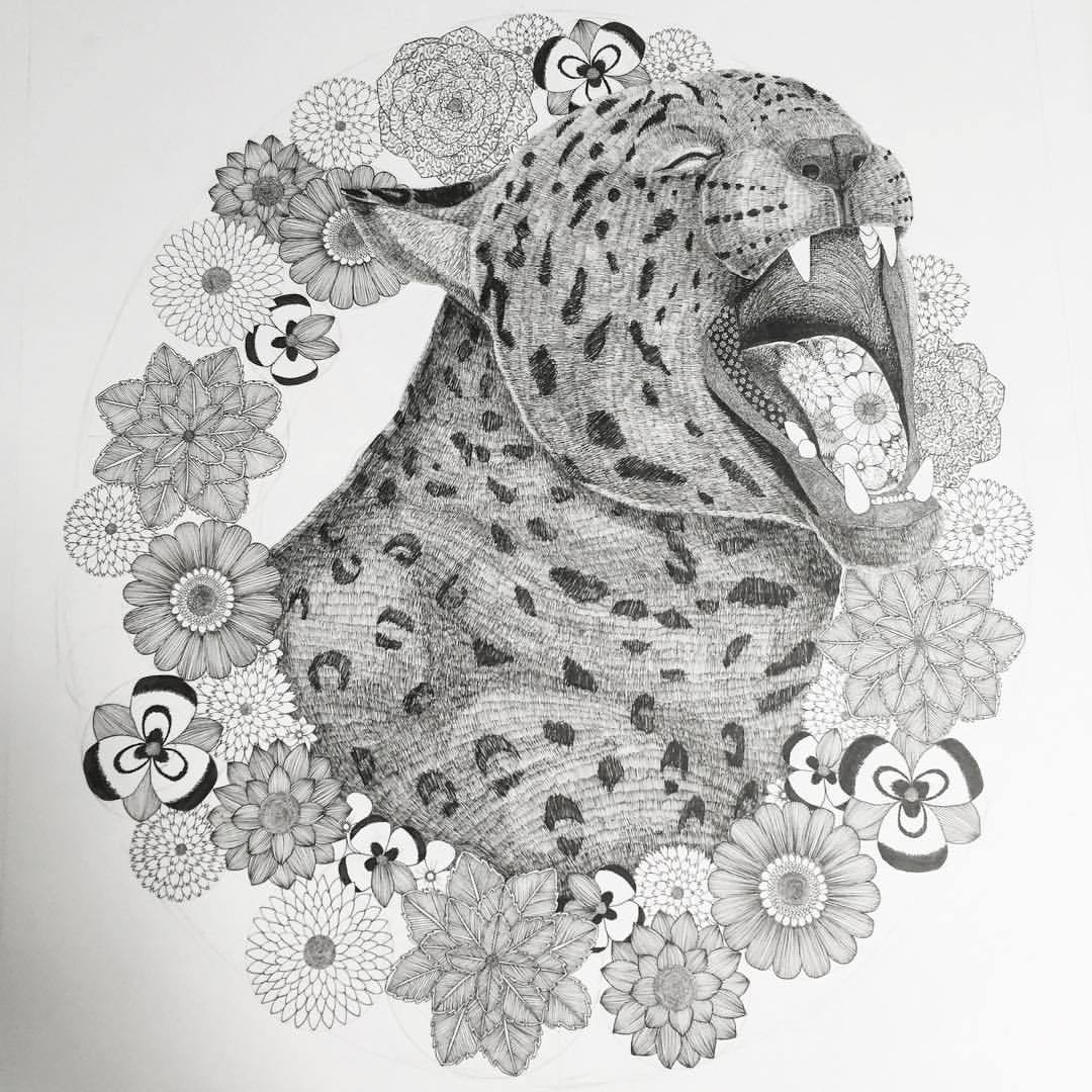 Yutaokuda Leopard Pen Illustration Art ヒョウ イラスト 描きかけ Yutaokuda Leopard Pen Illustration Art ヒョウ イラスト 描きかけ