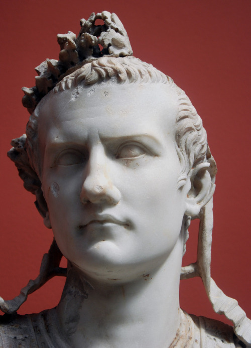 myglyptothek:Portrait of emperor Caligula in cuirass. Found in Rome. 37-41 AD. Marble. Ny Carlsberg 
