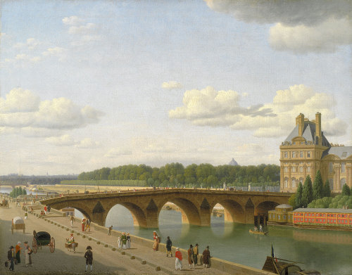 thatsbutterbaby:C. W. Eckersberg (1783-1853) - Pont Royal seen from the Quai Voltaire, 1812.  O