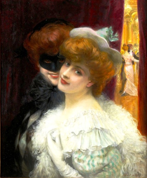 Le bal masqué (before 1912). Albert Lynch (Peruvian, 1851-1912). Oil on canvas.“Here too it’s masque