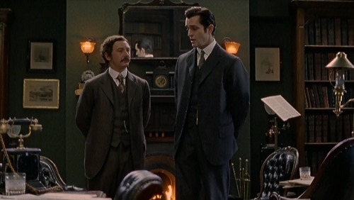 Ian Hart and Rupert Everett as Watson and Sherlock in 2004 BBC movie “Sherlock Holmes and the Case o