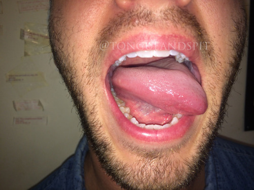 My friend Adam Rainman showing his tongue. 