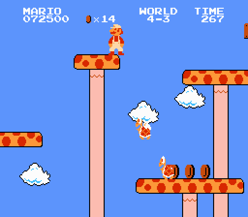 suppermariobroth:In Super Mario Bros., if a falling Koopa Troopa is stomped in midair less than 2 ti