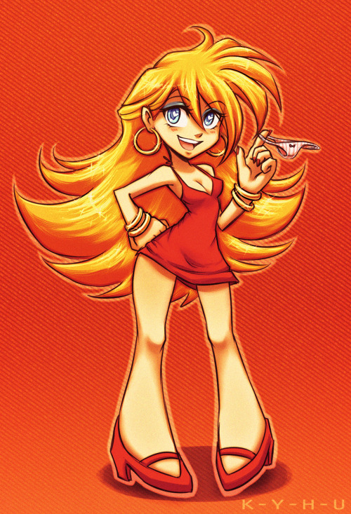 k-y-h-u:  tried to render Panty from PASWG in the same style as the show; it was harder than I thought! ^^;  oh wow Kyhu! O oO <3