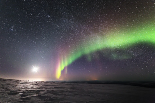 tiinatormanenphotography: Arctic Moon.  March 2014. Ailigas Karigasniemi, Nothern Lapland, Finl