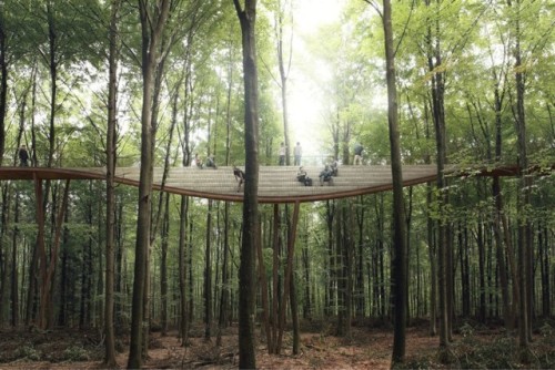 thedesigndome:Spiraling Walkway Amidst The Danish Forest Gives You A Stunning Aerial ViewCopenhagen-