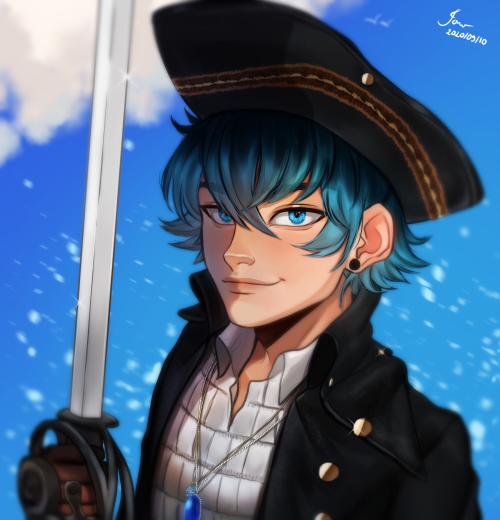 iarabugada: Pirate Luka Couffaine (*´ω｀*)I’ve made a speedpaint of this drawing on YouTube:y