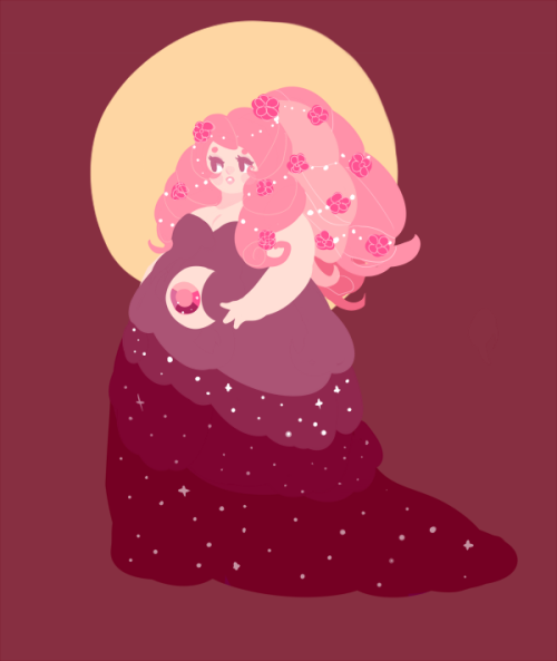 treescab: capslockedout said: maybe rose quartz in a flowy scary-looking black dress? it’s mor