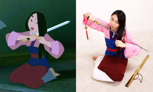 mozzarella-cosplay:Apparently putting photos of the original and the cosplay side by side is current