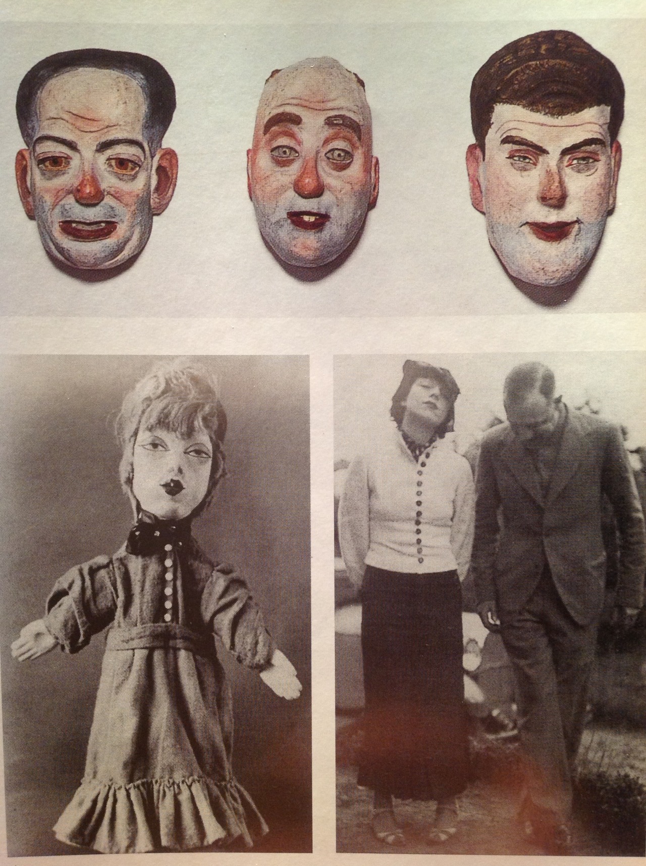 bestiario:  Dubuffet, masque e marionetta di Lili (1936)Dubuffet e futura moglie