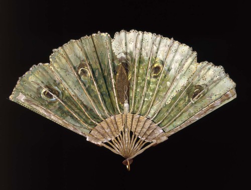 heaveninawildflower:Luna Moth Fan (circa 1890). Painted by George Keiswetter for Allen Fan Company (