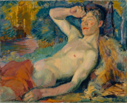 kecobe:  Magnus Enckell (Finnish; 1870–1925)Awakening Faun1914Oil on canvasAteneum Art Museum, Helsinki, Finland 