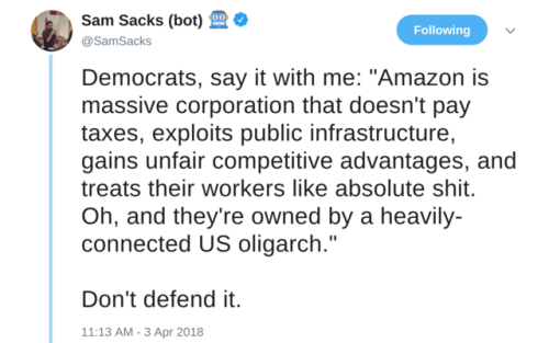 left-reminders:  berniesrevolution:  Amazon is still bad. Jeff Bezos is still bad. Bezos and other oligarchs being able to own whole media empires are still bad.   Reminds me of when Trump sarcastically implied we should remove Founding Father statues