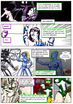 Kate Five and New Section P Page 5 by cyberkitten01   More flashbacks from Kate Five vs Symbiote, summing up the symbiotes in the story  