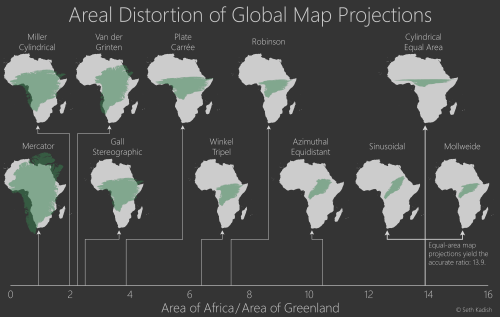 Chances are, most of the maps you look at use a Mercator projection. Or, to be more accurate, a slig