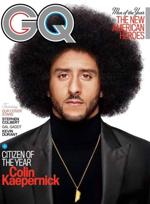 ithelpstodream:Shout out to GQ for naming Colin Kaepernick its Citizen of the Year and featuring him