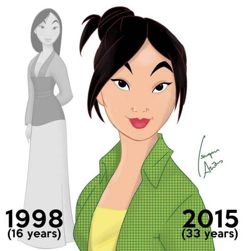 onewordtest:  lilec7:  fierceawakening:  cyrano7:  theinturnetexplorer:  Disney Princesses at their Current Ages  Strong women are gloriously beautiful at any age.  This is really cool.  Of course Mulan looks the youngest….  because she IS the youngest