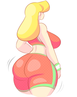 theycallhimcake:  I was asked to draw a butt, so I did another speed doodle, this time of Steph for James. Everyone likes strawberries.