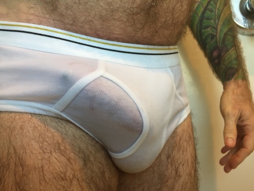 pupsunderwearpics:  Pup in His Wet Stafford Briefs