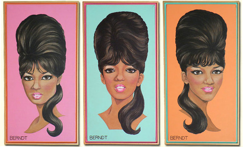 love-beads-and-melodies:  super fab illustrations of The Ronettes by Vicki Berndt