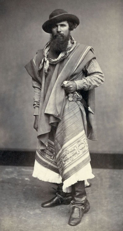 An Argentine gaucho (cowboy), 1868.