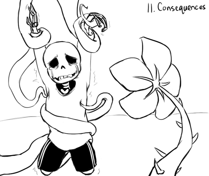 Flowey (Undertale) gets painted purple - Drawception