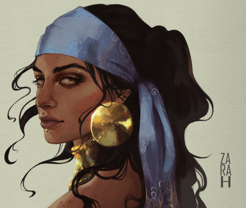 za-ra-h:Fanart of Isabela from Dragon Age.