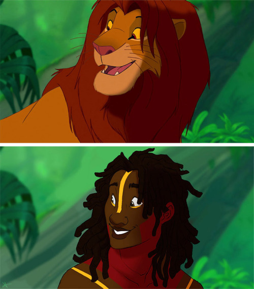 stacnikyepdatsmeblr:all-i-want-is-everythin-g:disney animal characters as humans by PuglettoThi