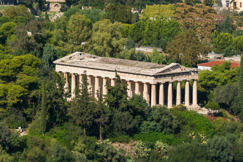 via-appia:Views of the Temple of Hephaestus or Hephaisteion (earlier also called the Theseion) from 