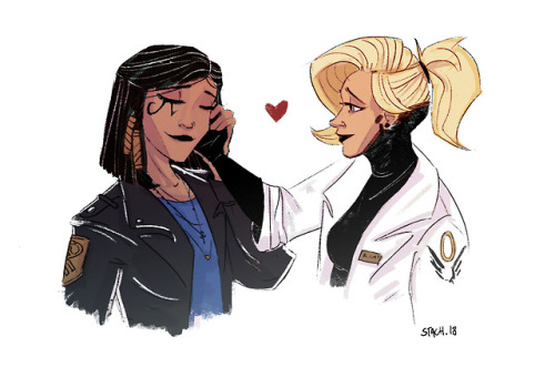 stachless:Stach doing some style researches for future pharmercy fanarts :3 <3Cute as usual, and 