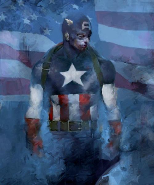xombiedirge:  Iron Man & Captain America by Alberto Varanda