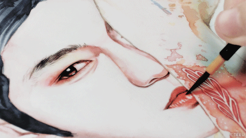 eteru-art:  Portrait for Kim Myungsoo / watercolor  Video｜˚✧₊⁎  this drawing
